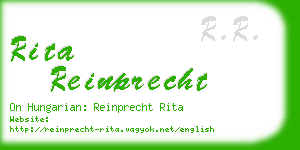 rita reinprecht business card